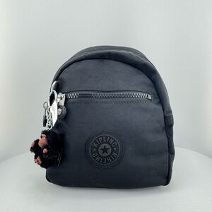 Kipling Black Backpack with Silver Accents